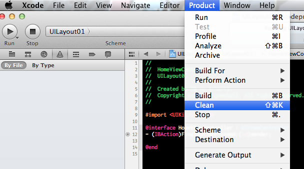 xcode-product-clean